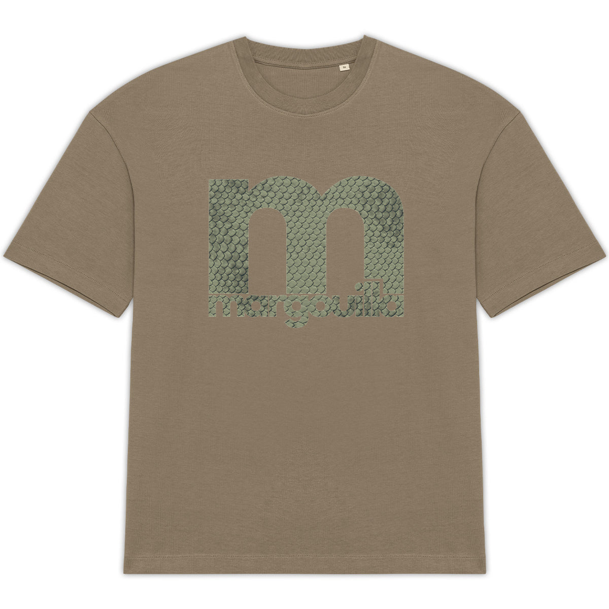 T-shirt  Oversized 100 % coton bio Gris Kaki