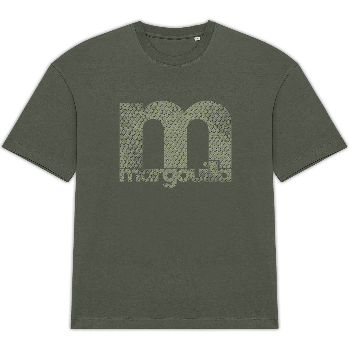 T-shirt  Oversized 100 % coton bio Gris Kaki