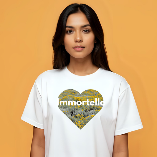 tshirt margouilla femme leger coton bio  coeur immortelle