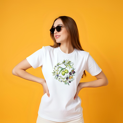 tshirt margouilla femme leger coton bio  collier olives