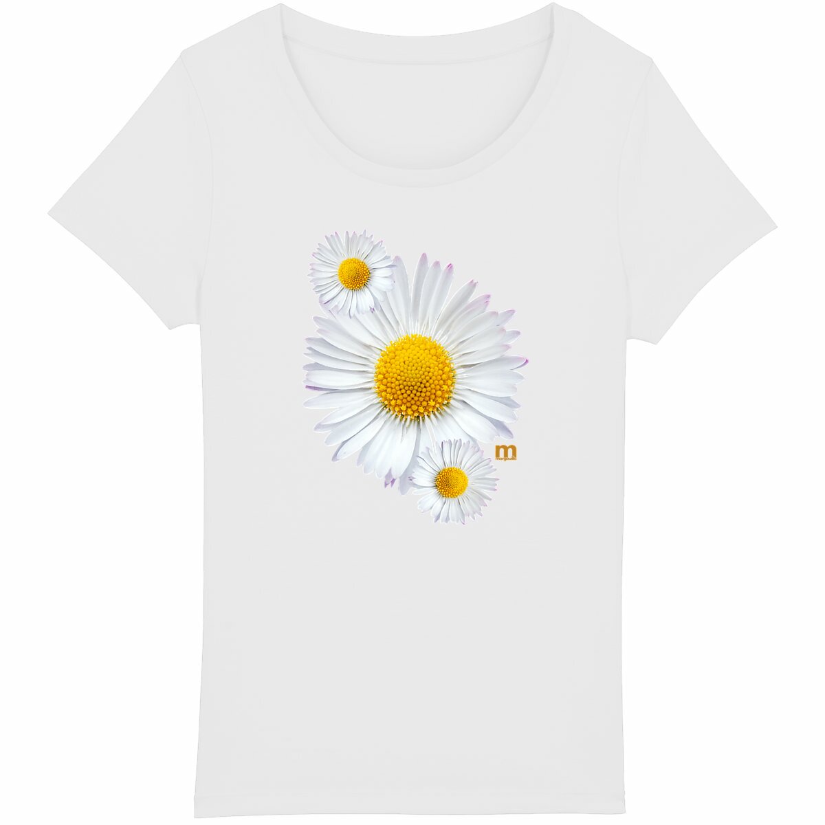 T-shirt Femme Léger 100% Coton Bio Pâquerette