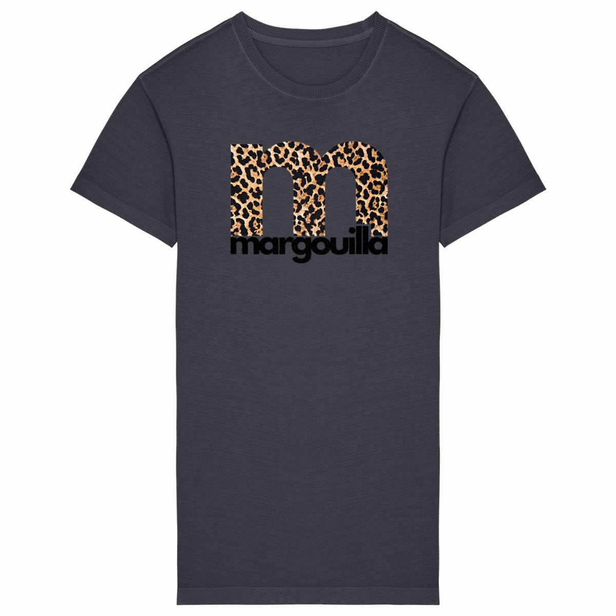 Robe T-shirt Vintage Femme 100% Coton Bio Léopard