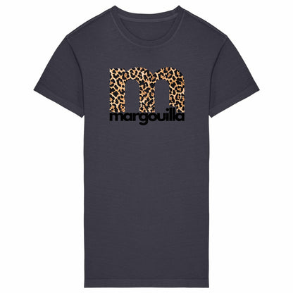 Robe T-shirt Vintage Femme 100% Coton Bio Léopard