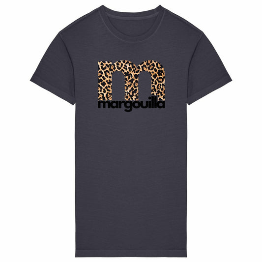 Robe T-shirt Vintage Femme 100% Coton Bio Léopard