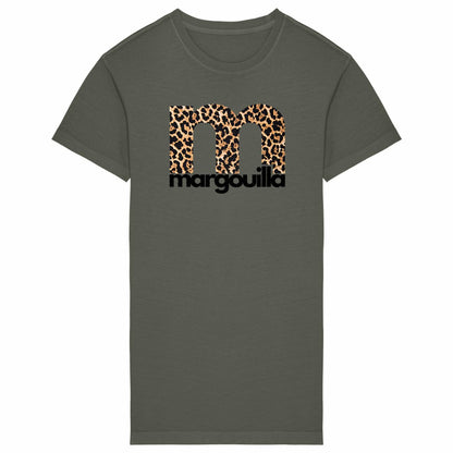 Robe T-shirt Vintage Femme 100% Coton Bio Léopard