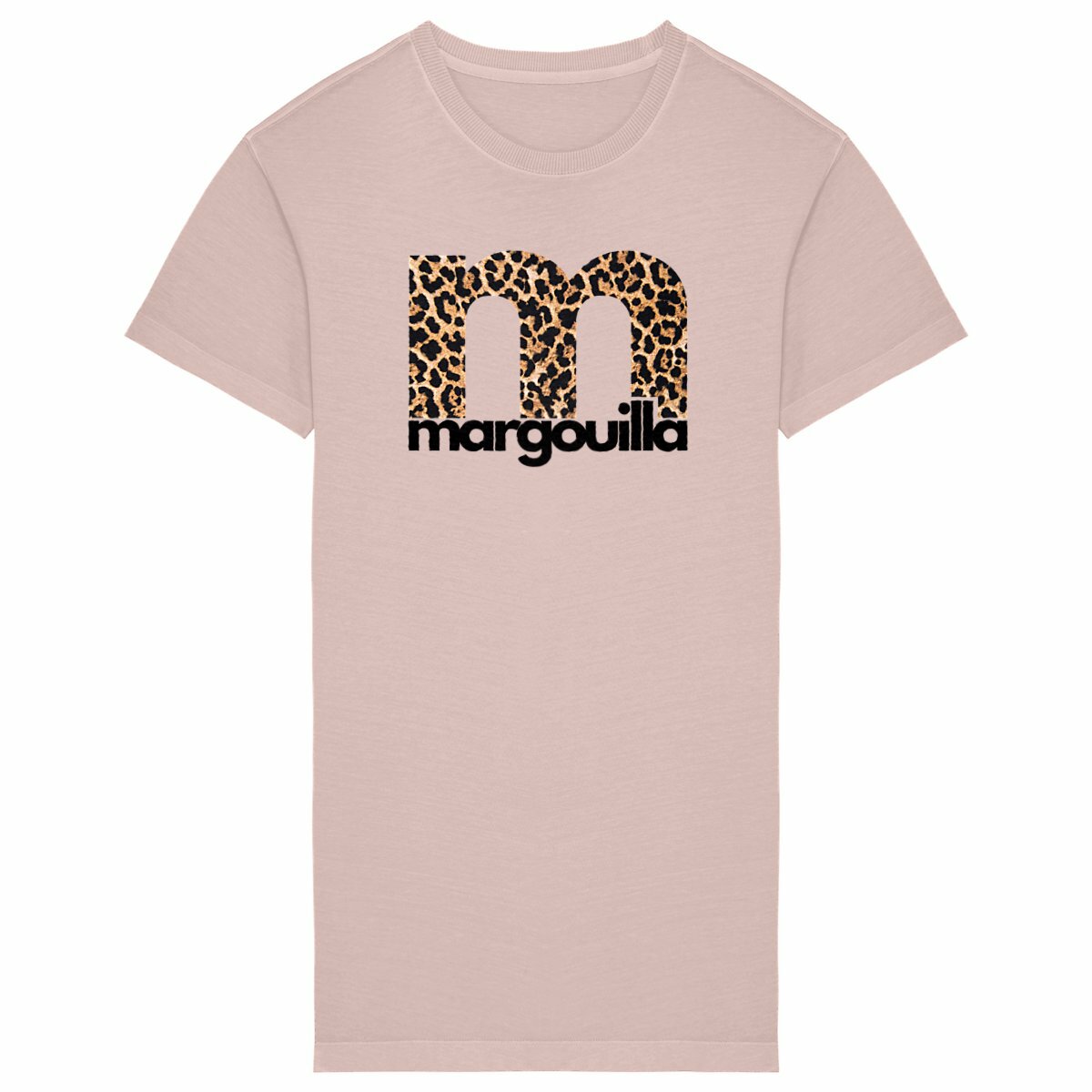 Robe T-shirt Vintage Femme 100% Coton Bio Léopard